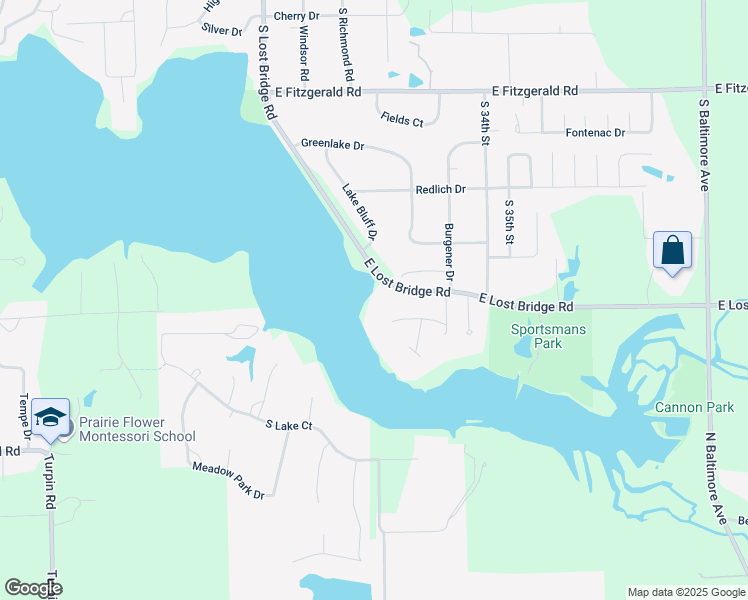 map of restaurants, bars, coffee shops, grocery stores, and more near 3200 East Lost Bridge Road in Decatur
