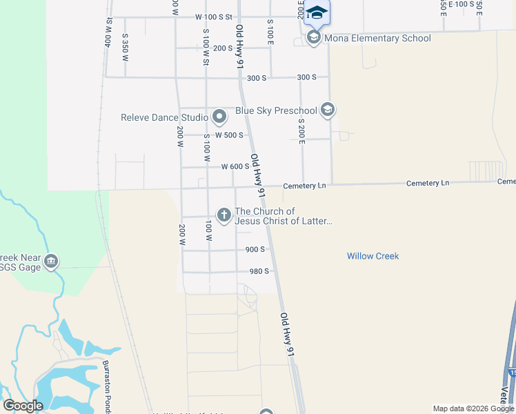 map of restaurants, bars, coffee shops, grocery stores, and more near 12 800 South in Mona