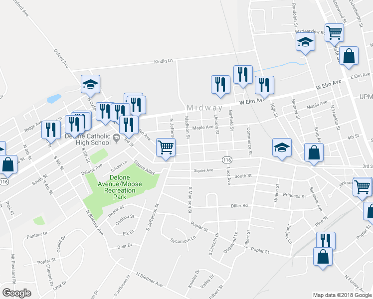 map of restaurants, bars, coffee shops, grocery stores, and more near 300 Linden Avenue in Hanover