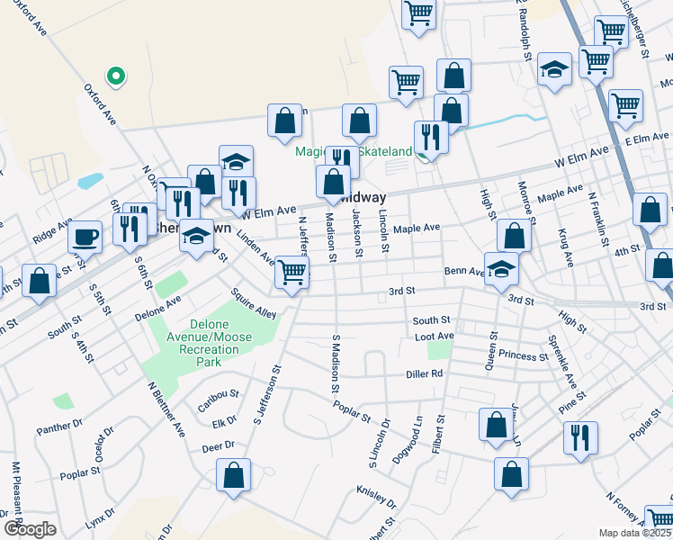 map of restaurants, bars, coffee shops, grocery stores, and more near 216 Linden Avenue in Hanover