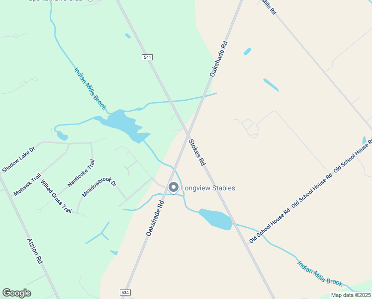 map of restaurants, bars, coffee shops, grocery stores, and more near 285 Stokes Road in Shamong