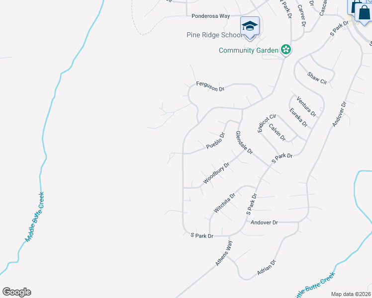 map of restaurants, bars, coffee shops, grocery stores, and more near 13620 South Park Drive in Magalia
