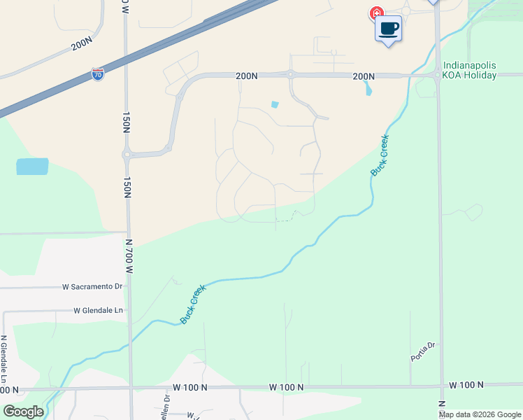 map of restaurants, bars, coffee shops, grocery stores, and more near 6461 West Whiteside Court in Greenfield
