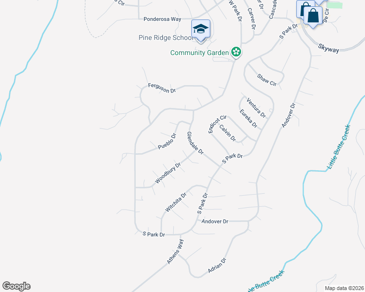 map of restaurants, bars, coffee shops, grocery stores, and more near 13664 Fritz Court in Magalia