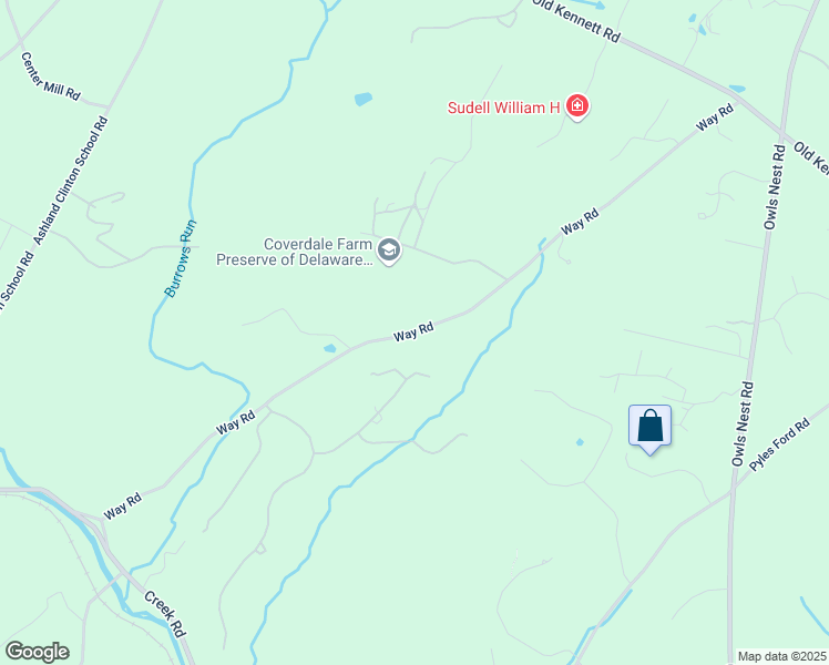 map of restaurants, bars, coffee shops, grocery stores, and more near 545 Way Road in Wilmington