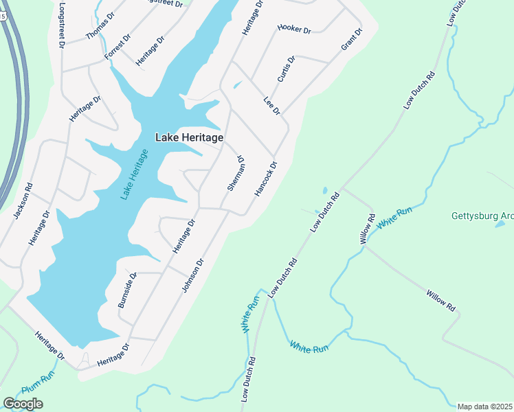 map of restaurants, bars, coffee shops, grocery stores, and more near 833 Hancock Drive in Gettysburg
