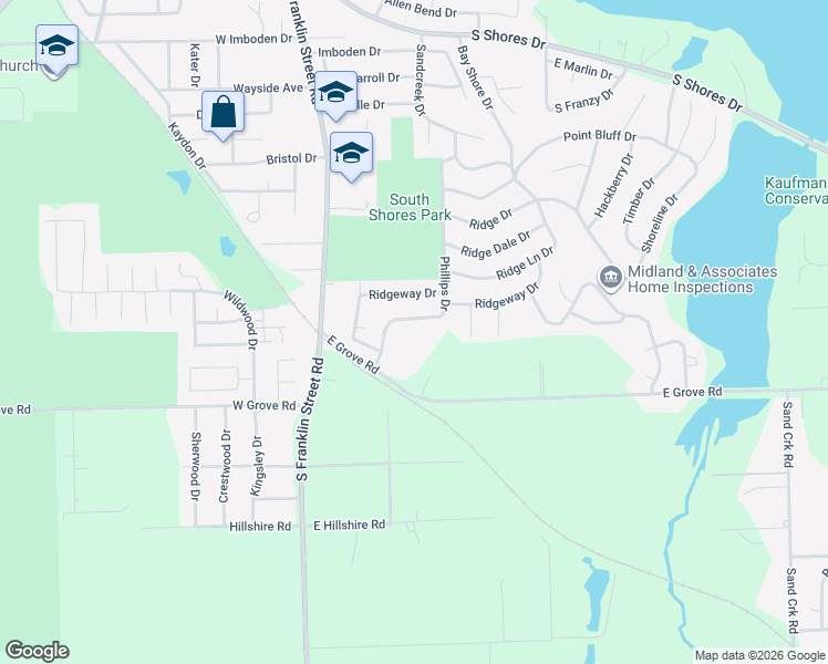 map of restaurants, bars, coffee shops, grocery stores, and more near 81 Phillips Drive in Decatur