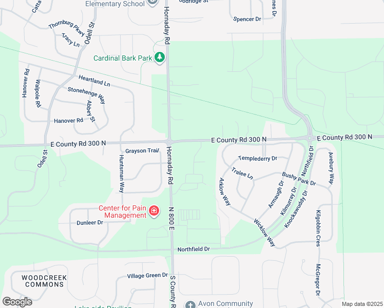 map of restaurants, bars, coffee shops, grocery stores, and more near 8080 East County Road 300 North in Brownsburg
