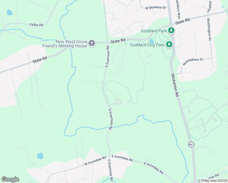 map of restaurants, bars, coffee shops, grocery stores, and more near 14 Nelson Road in West Grove