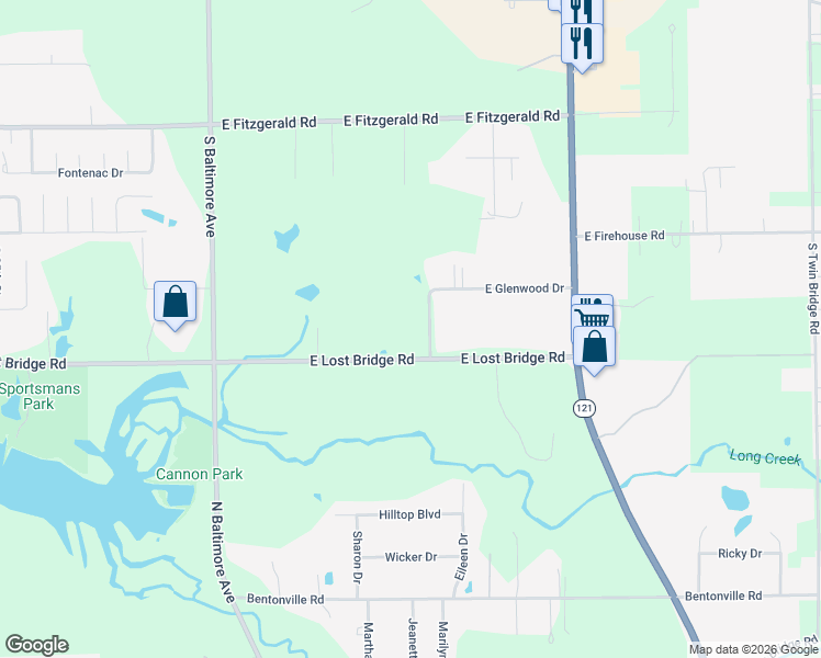 map of restaurants, bars, coffee shops, grocery stores, and more near 2755 South Glenwood Drive in Decatur