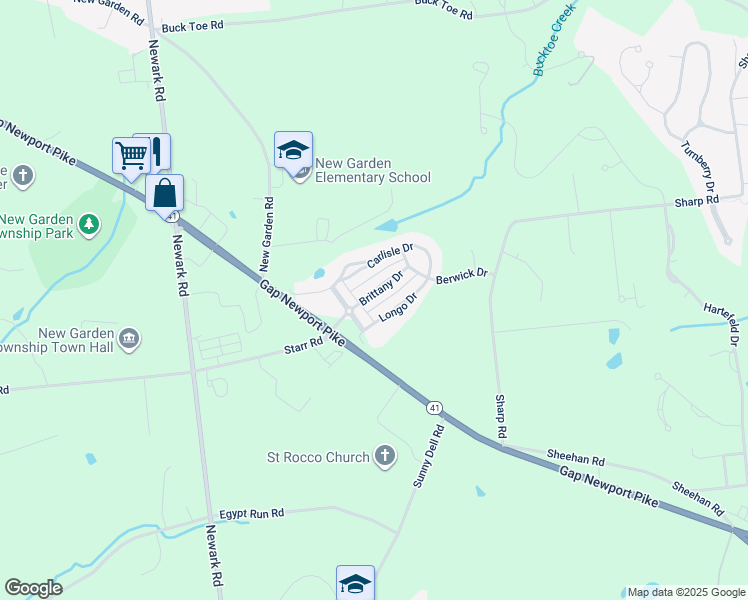 map of restaurants, bars, coffee shops, grocery stores, and more near 204 Brittany Drive in Avondale