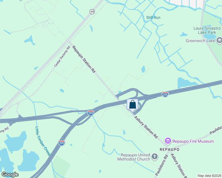 map of restaurants, bars, coffee shops, grocery stores, and more near 137 Repaupo Station Road in Logan Township