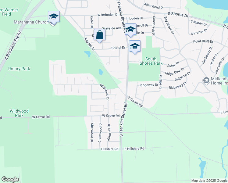 map of restaurants, bars, coffee shops, grocery stores, and more near 140 Wildwood Court in Decatur