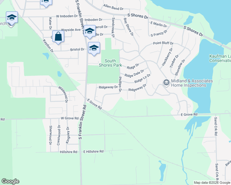 map of restaurants, bars, coffee shops, grocery stores, and more near 81 Phillips Drive in Decatur