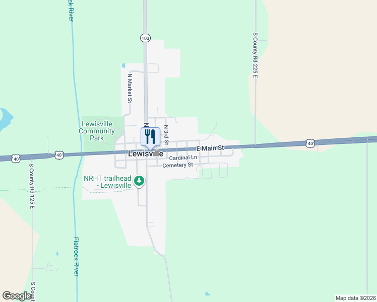 map of restaurants, bars, coffee shops, grocery stores, and more near 501 U.S. 40 Scenic in Lewisville