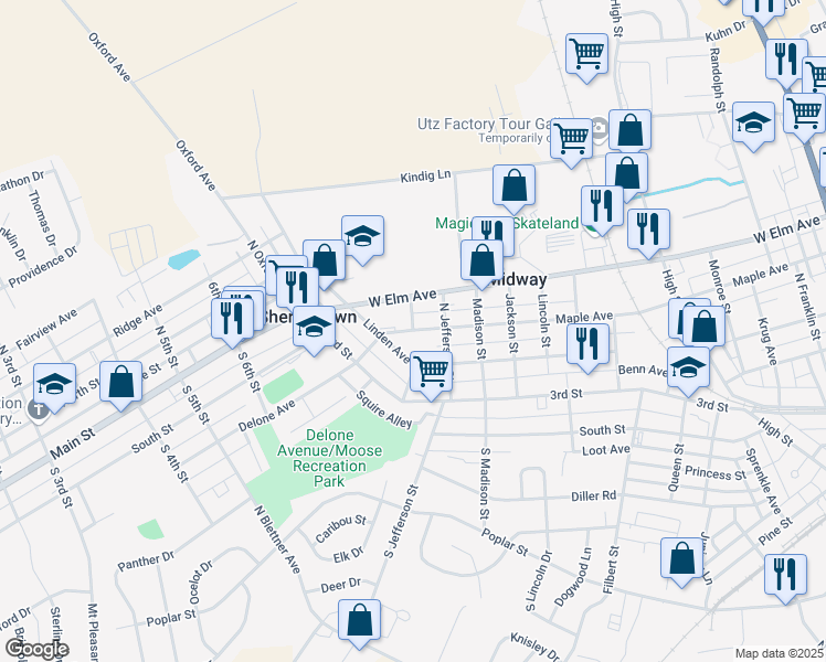 map of restaurants, bars, coffee shops, grocery stores, and more near 301 Washington Street in Hanover