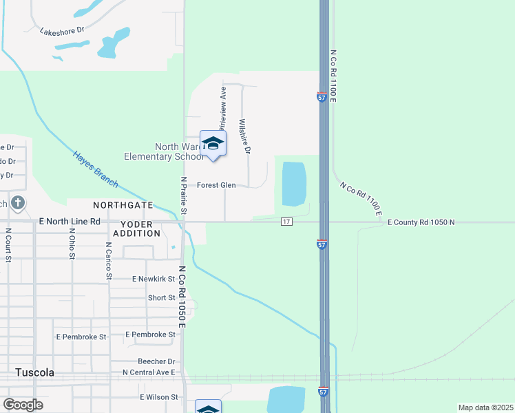 map of restaurants, bars, coffee shops, grocery stores, and more near 1106 East North Line Road in Tuscola