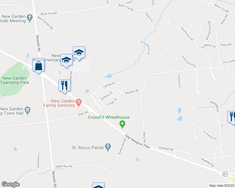map of restaurants, bars, coffee shops, grocery stores, and more near 129 Longo Drive in Avondale