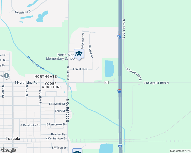 map of restaurants, bars, coffee shops, grocery stores, and more near 1106 East North Line Road in Tuscola