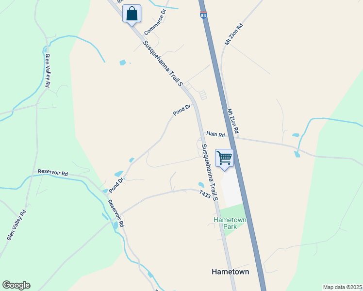 map of restaurants, bars, coffee shops, grocery stores, and more near Overpond Court in Glen Rock