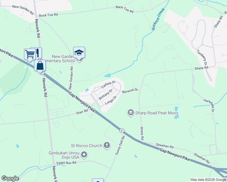 map of restaurants, bars, coffee shops, grocery stores, and more near 129 Longo Drive in Avondale