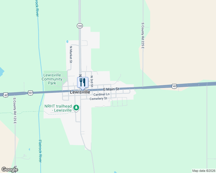 map of restaurants, bars, coffee shops, grocery stores, and more near 501 U.S. 40 Scenic in Lewisville