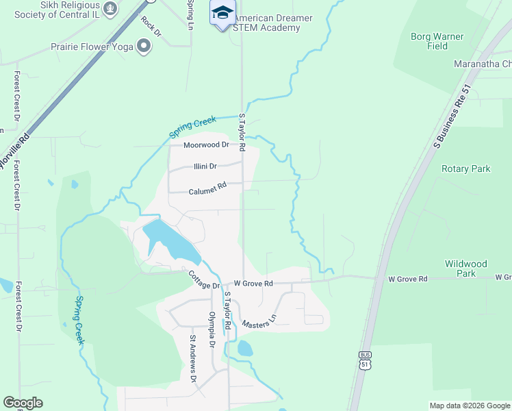 map of restaurants, bars, coffee shops, grocery stores, and more near 2622 South Taylor Road in Decatur