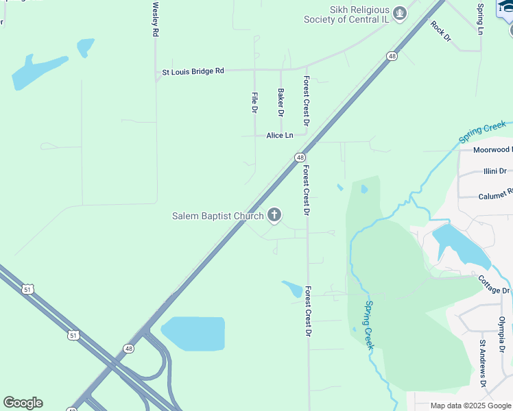 map of restaurants, bars, coffee shops, grocery stores, and more near 2650 South Taylorville Road in Decatur