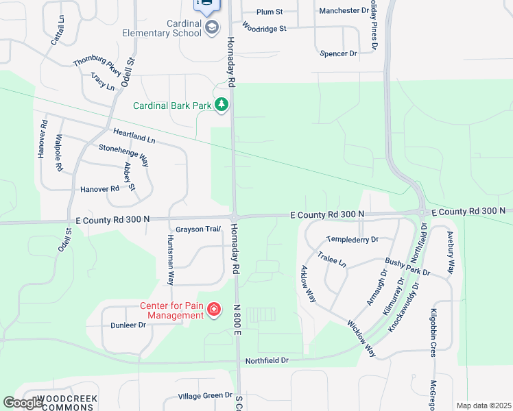 map of restaurants, bars, coffee shops, grocery stores, and more near 8080 East County Road 300 North in Brownsburg