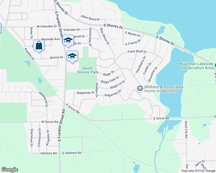 map of restaurants, bars, coffee shops, grocery stores, and more near 43 Ridge Dale Drive in Decatur
