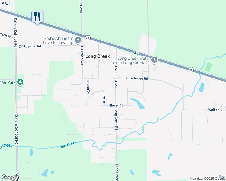 map of restaurants, bars, coffee shops, grocery stores, and more near 2559-2641 Long Creek Rd in Decatur