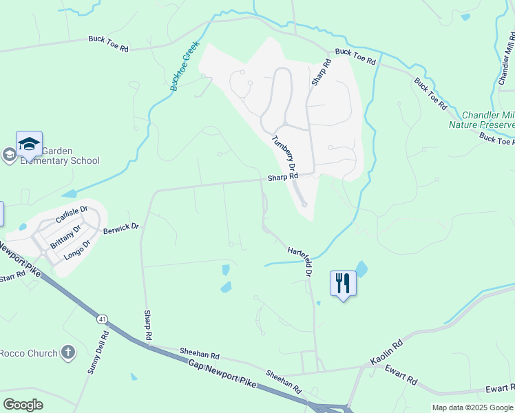 map of restaurants, bars, coffee shops, grocery stores, and more near 119 Hartefeld Drive in Avondale