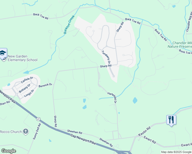 map of restaurants, bars, coffee shops, grocery stores, and more near 119 Hartefeld Drive in Avondale