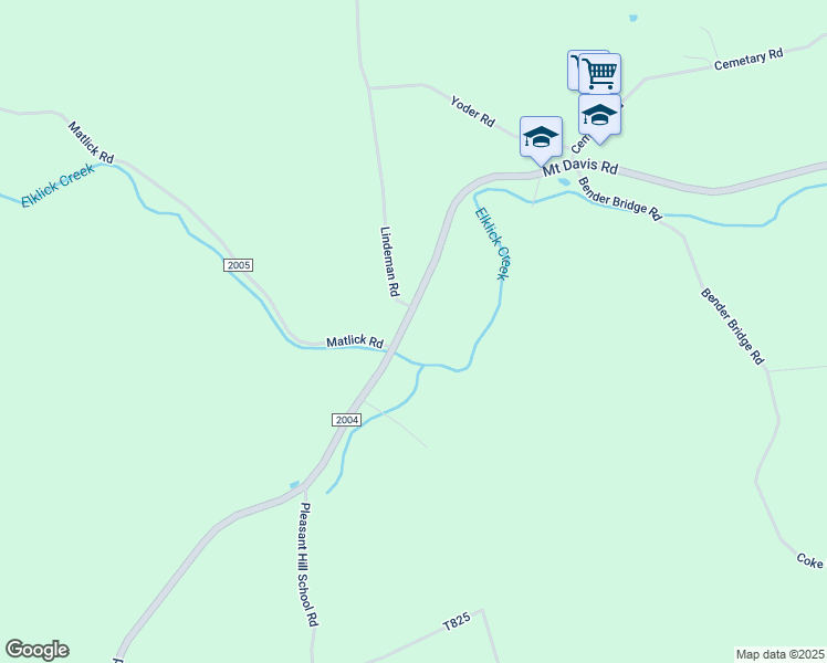 map of restaurants, bars, coffee shops, grocery stores, and more near 6821 Mount Davis Road in Meyersdale