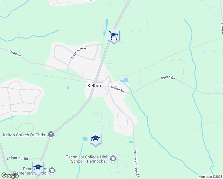 map of restaurants, bars, coffee shops, grocery stores, and more near 231 Pennock Bridge Road in West Grove