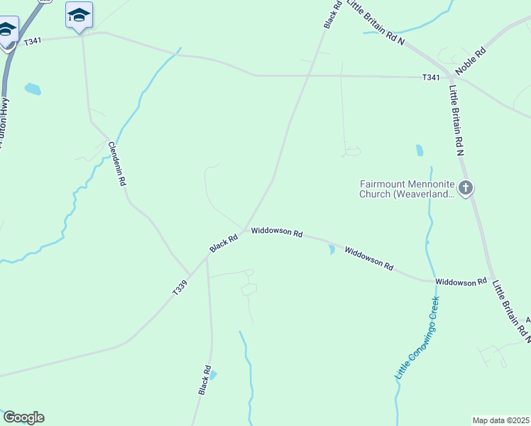 map of restaurants, bars, coffee shops, grocery stores, and more near 219 Black Rd in Quarryville