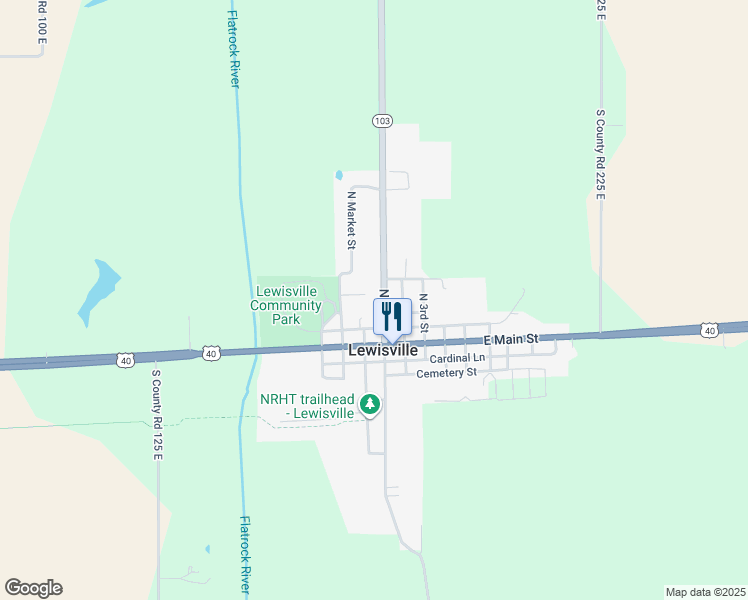 map of restaurants, bars, coffee shops, grocery stores, and more near 207 N 1st St in Lewisville