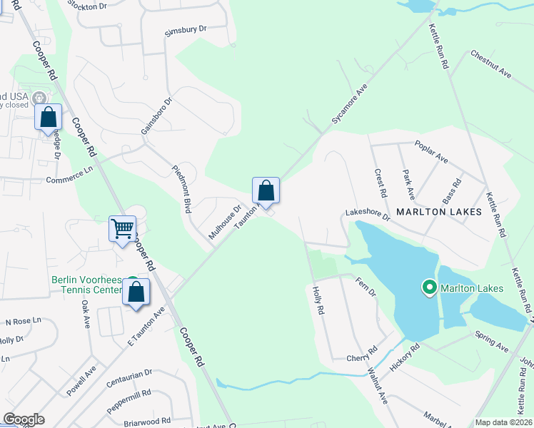 map of restaurants, bars, coffee shops, grocery stores, and more near 1000 Taunton Avenue in West Berlin