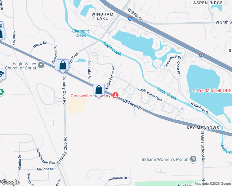 map of restaurants, bars, coffee shops, grocery stores, and more near 7937 Hunters Path in Indianapolis