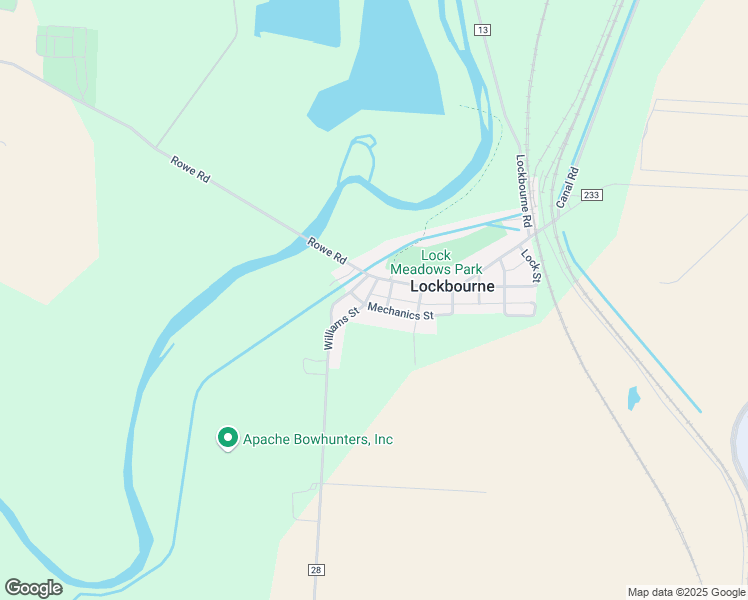map of restaurants, bars, coffee shops, grocery stores, and more near 17 Williams Street in Lockbourne