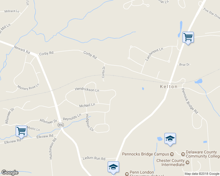map of restaurants, bars, coffee shops, grocery stores, and more near 226 Hendrickson Lane in West Grove