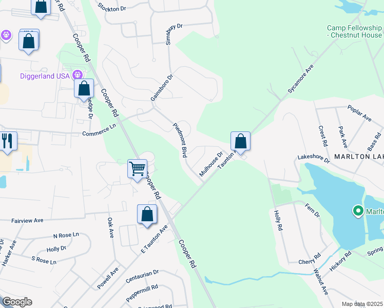 map of restaurants, bars, coffee shops, grocery stores, and more near 3 Taranto Ln in West Berlin
