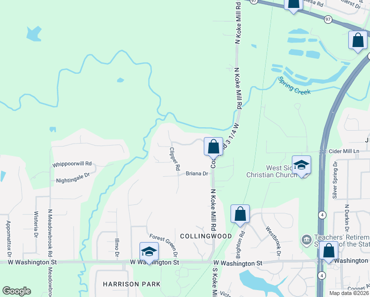 map of restaurants, bars, coffee shops, grocery stores, and more near 3400-3998 Bluff Road in Springfield