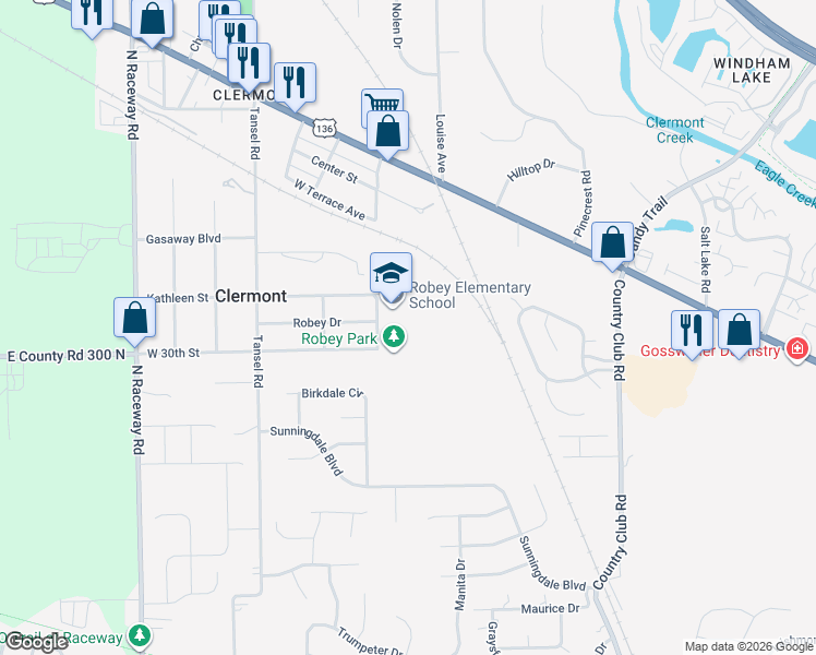 map of restaurants, bars, coffee shops, grocery stores, and more near in Indianapolis
