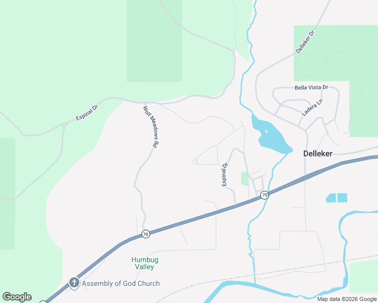 map of restaurants, bars, coffee shops, grocery stores, and more near 350 Espinal Drive in Portola