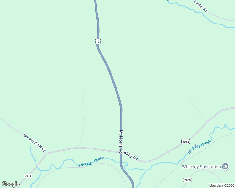 map of restaurants, bars, coffee shops, grocery stores, and more near 1182 Mount Morris Road in Waynesburg