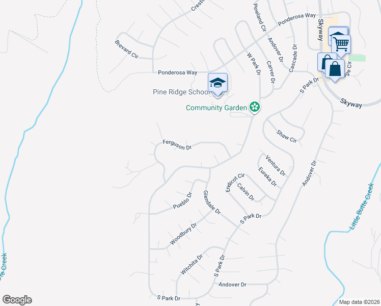 map of restaurants, bars, coffee shops, grocery stores, and more near 13788 Ferguson Drive in Magalia