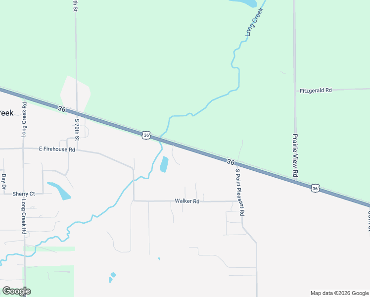 map of restaurants, bars, coffee shops, grocery stores, and more near 7475 U.S. 36 in Long Creek