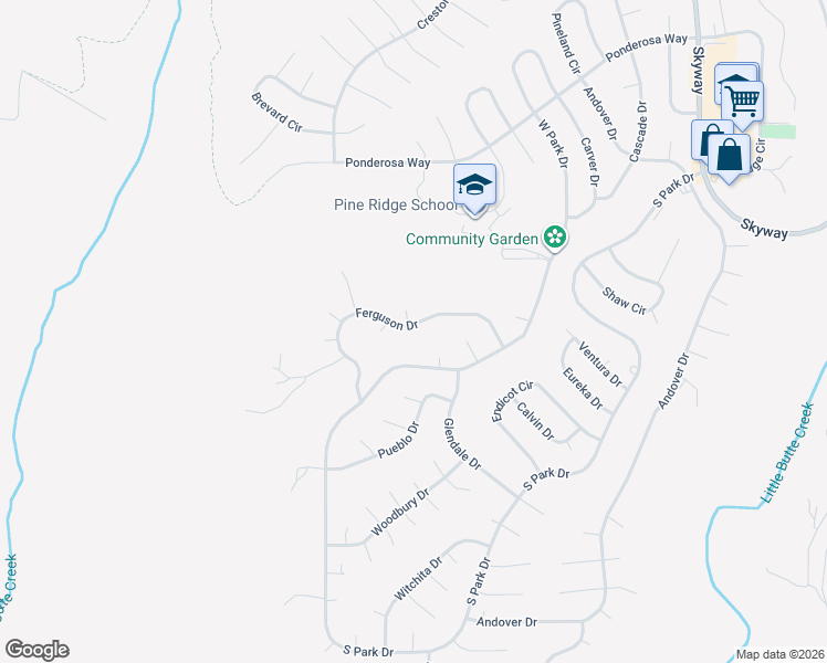 map of restaurants, bars, coffee shops, grocery stores, and more near 13788 Ferguson Drive in Magalia