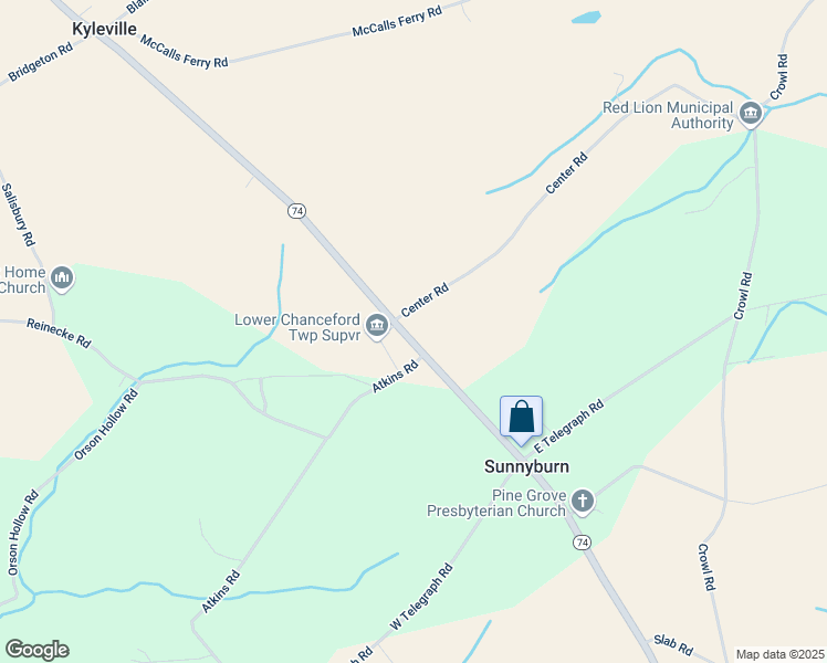map of restaurants, bars, coffee shops, grocery stores, and more near 4131 Delta Road in Airville